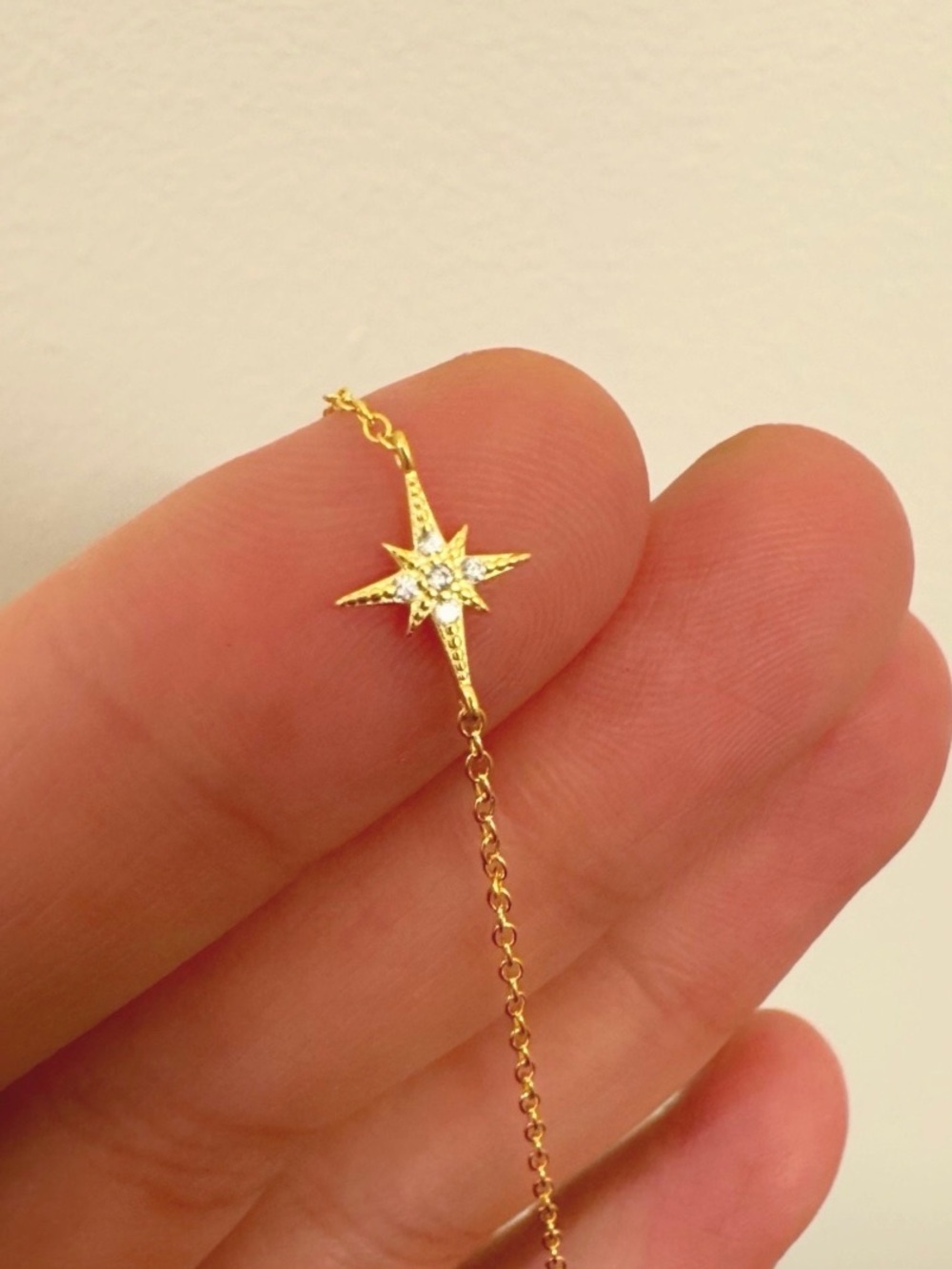 925 Sterling Silver & Gold Plated Starburst Chain Bracelet - Picture 5 of 5